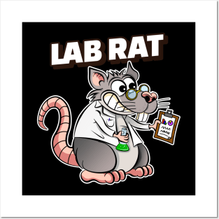 Lab Rat Funny Cartoon Art Posters and Art